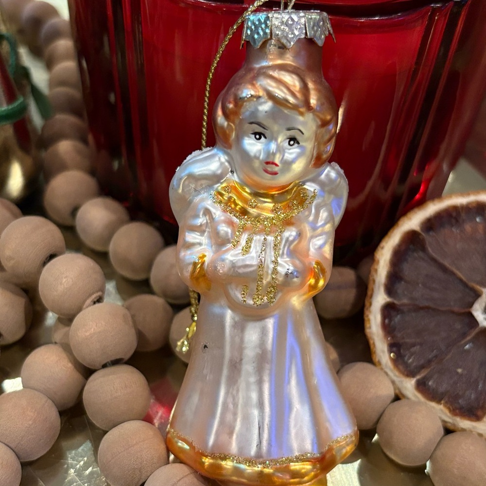 Elegant Gold and Silver Angel Ornament